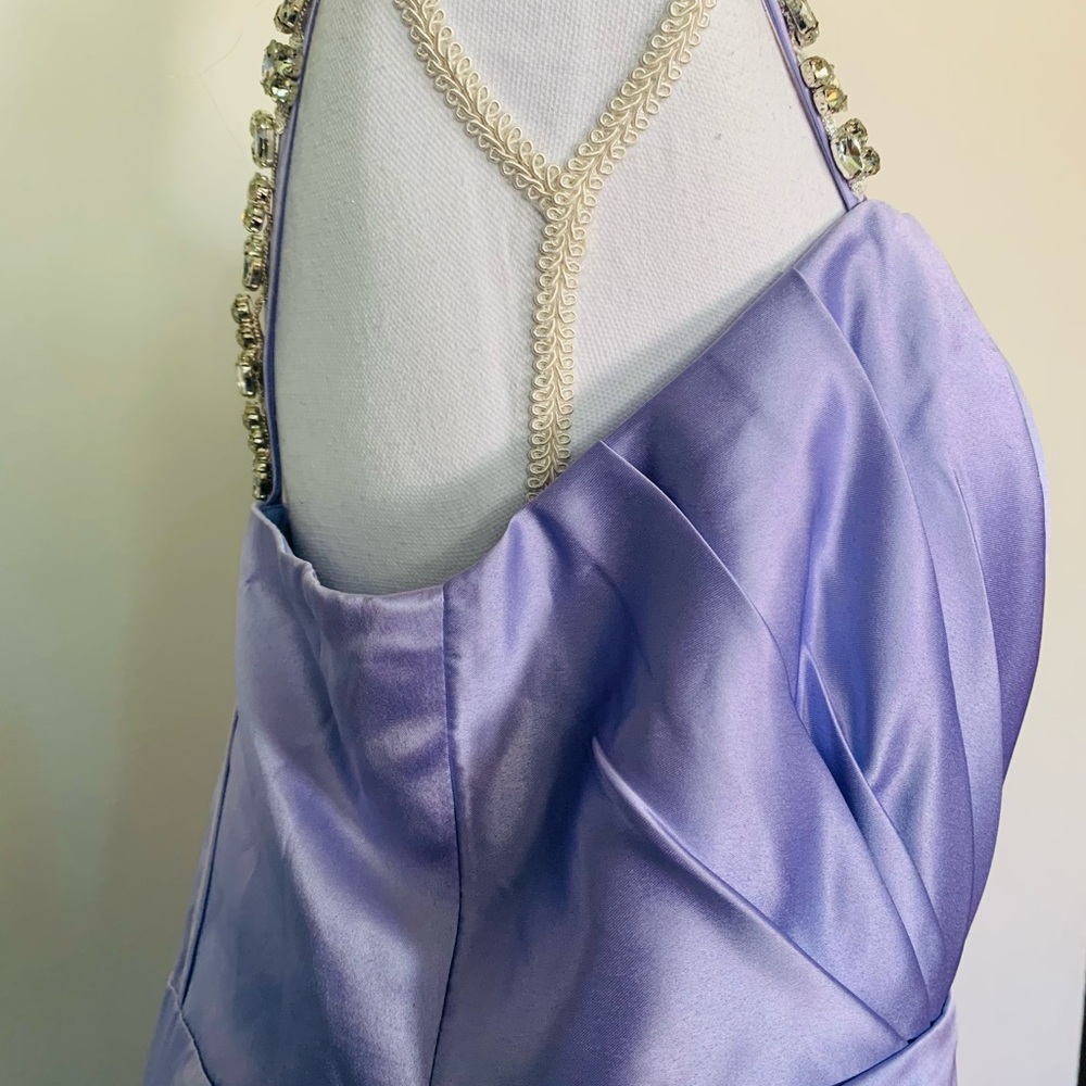 Women's formal dress size 16 polyester lace up back missing lace up string. NWOT - Picture 9 of 16